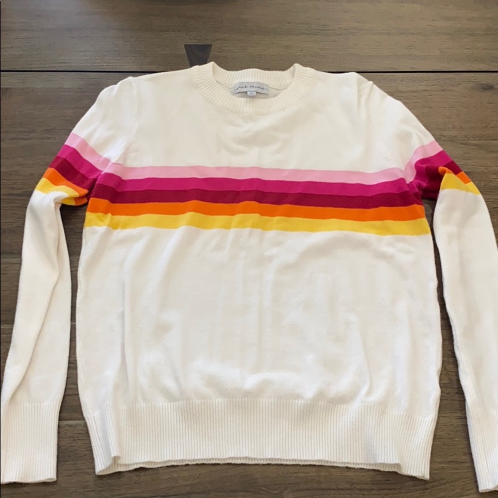 Pink Thread Striped Sweater